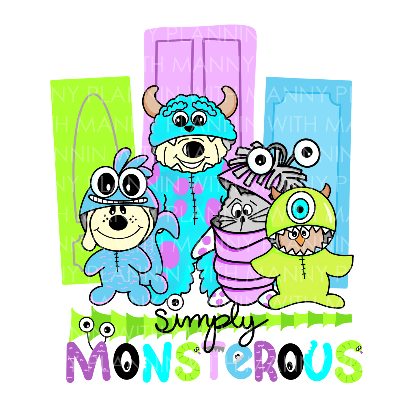 MB162 Simply Monsterous Vinyl, Notecard, & Bookmarks