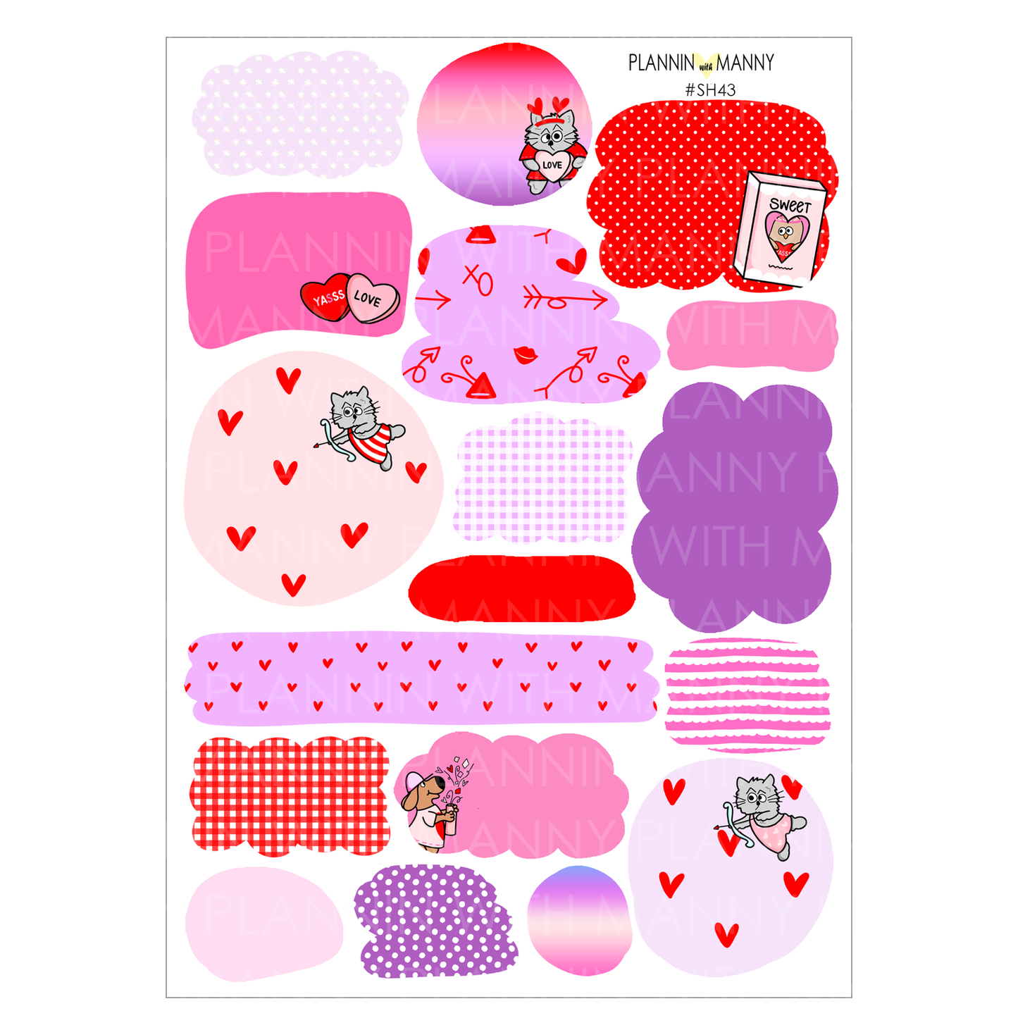 Love Squad Sticker Sheet Set