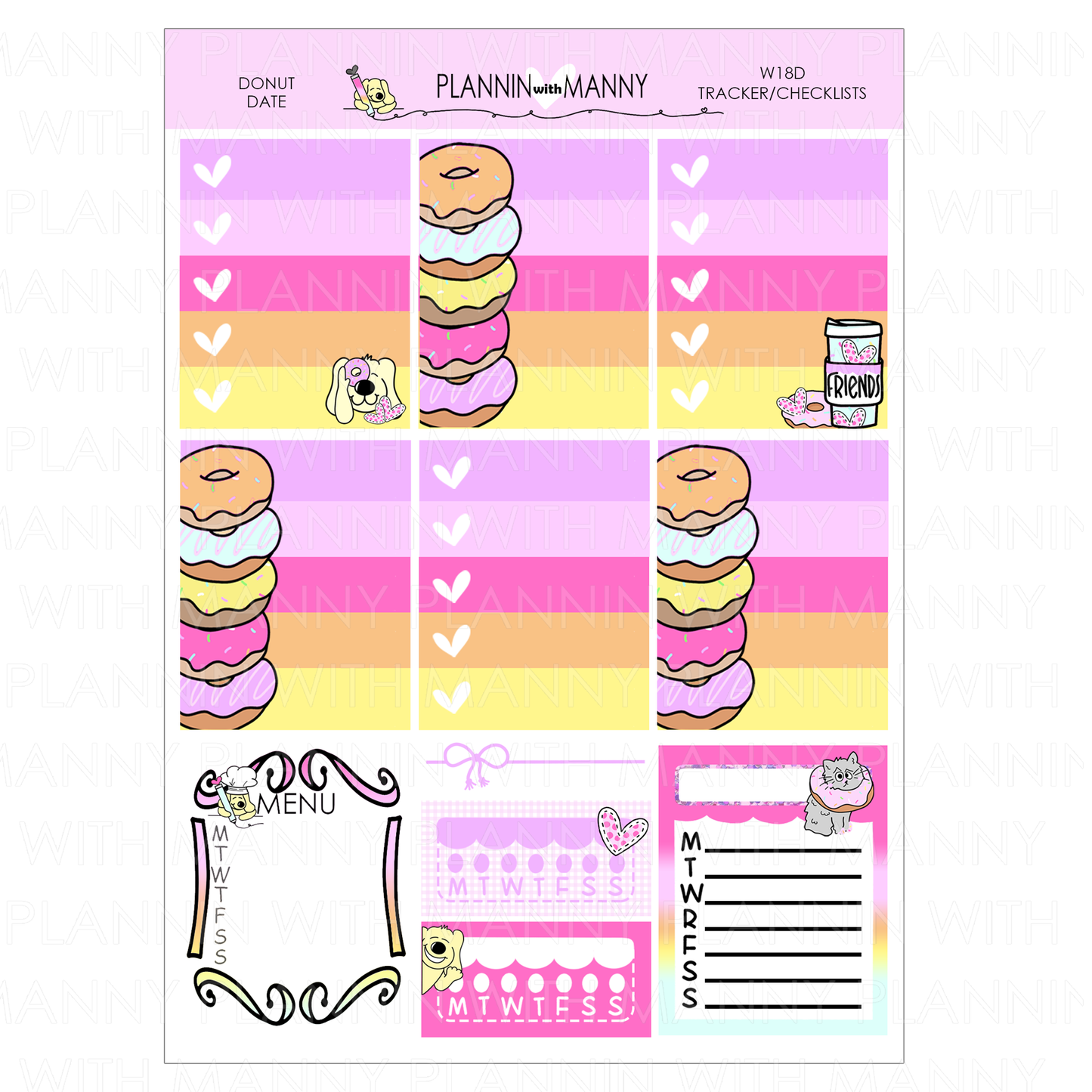 W18D Donut Date 1.5" List Boxes