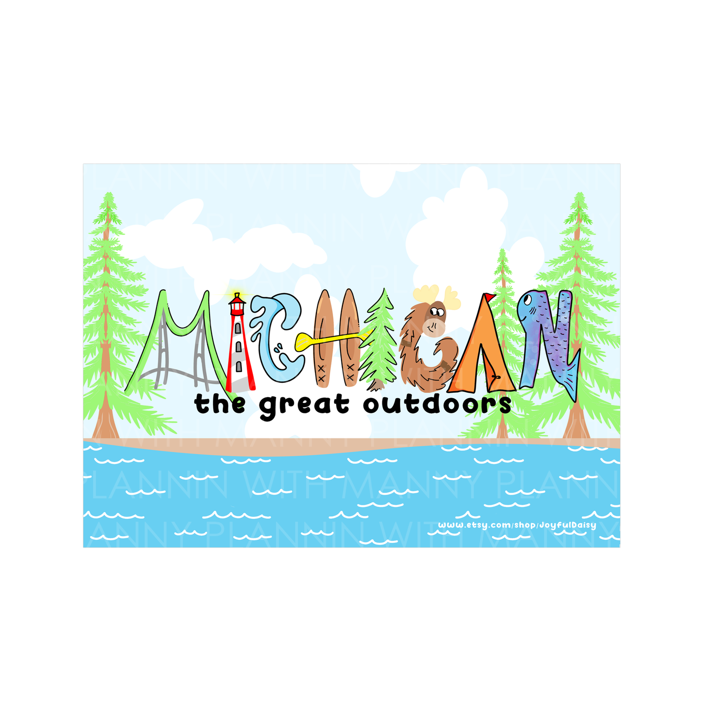 J115 I Michigan-The Great Outdoors Journaling Card/Postcard