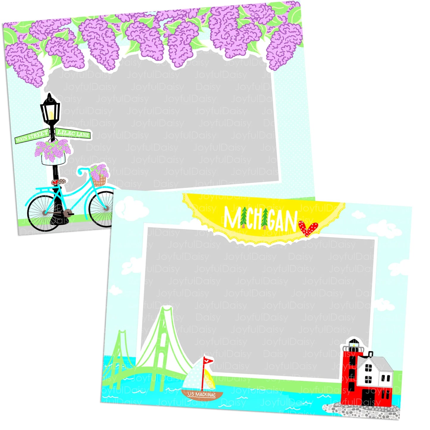 JD107-JD108 Mackinac Island Scrapbooking Layered Frames