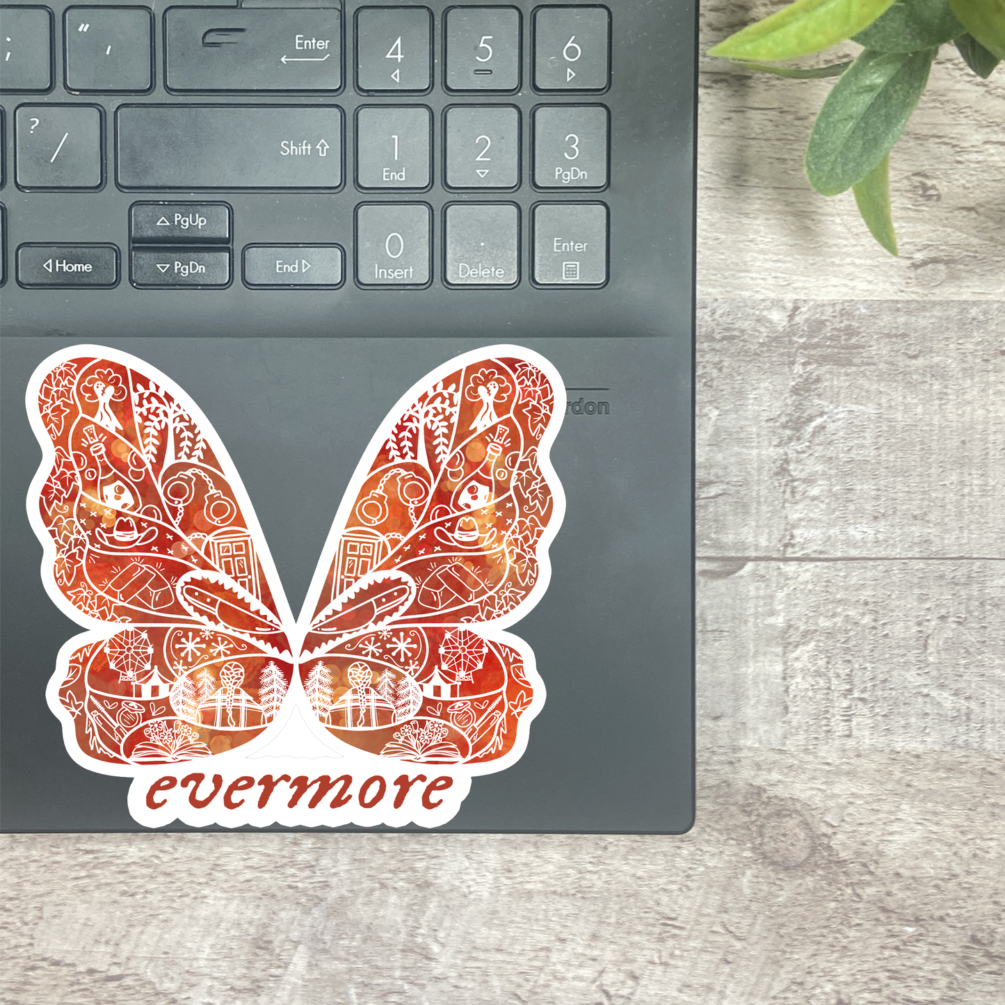 Evermore Era Butterfly Vinyl Sticker, Bookmark, and Notecard Options MB144