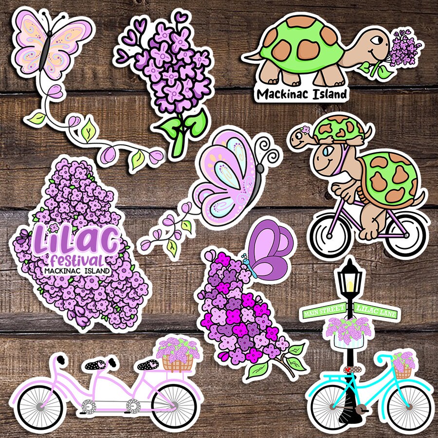 DB233 Lilac Festival Stickers and Diecuts