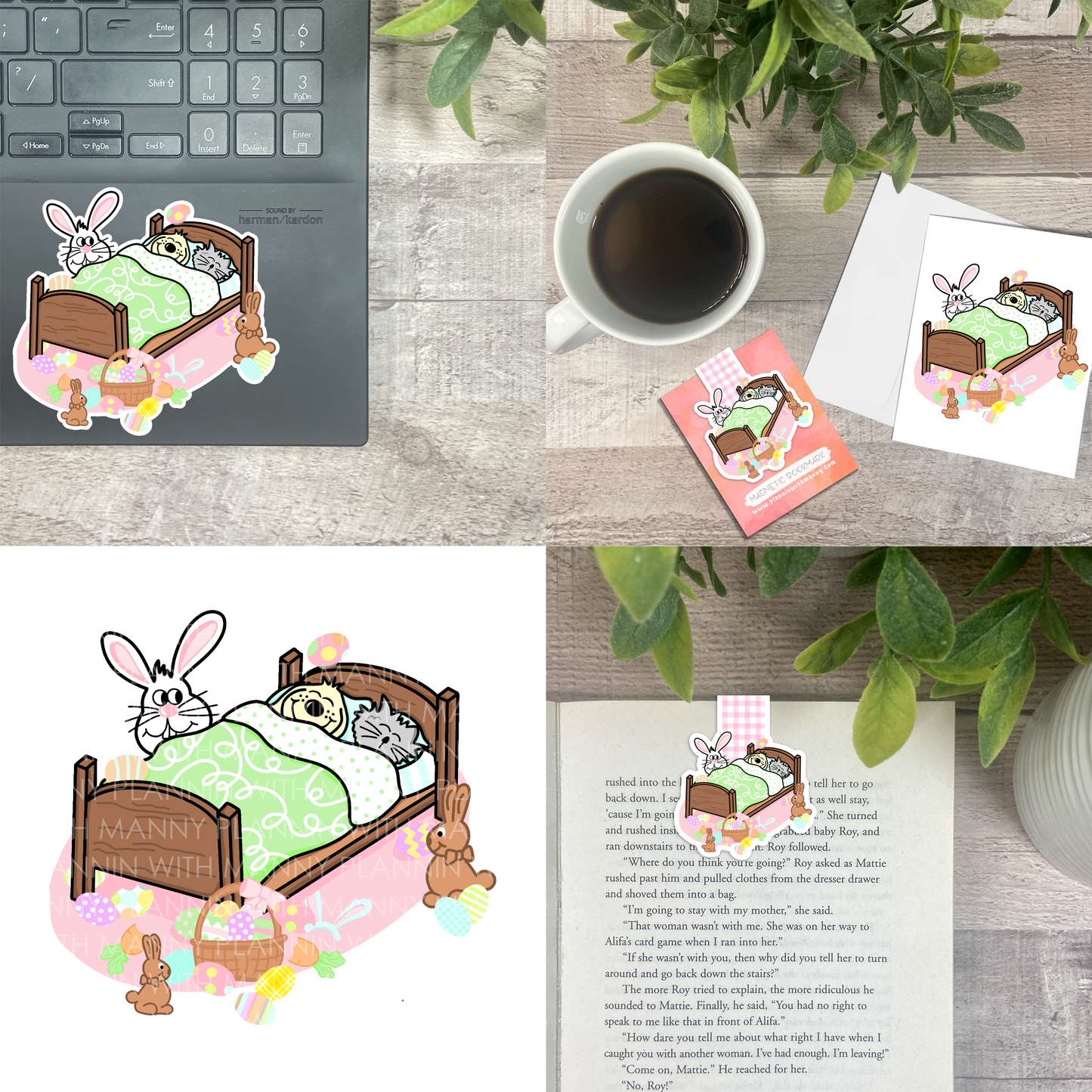 MB150 Sweet Bunny Dreams Vinyl, Notecard, & Bookmarks