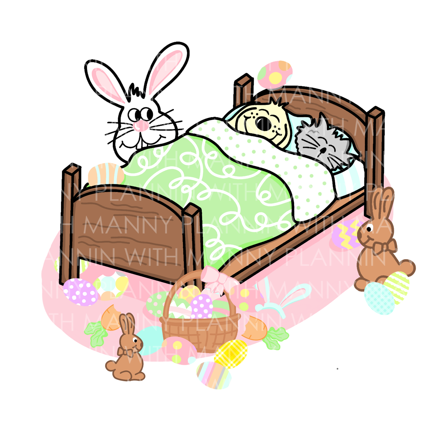 MB150 Sweet Bunny Dreams Vinyl, Notecard, & Bookmarks