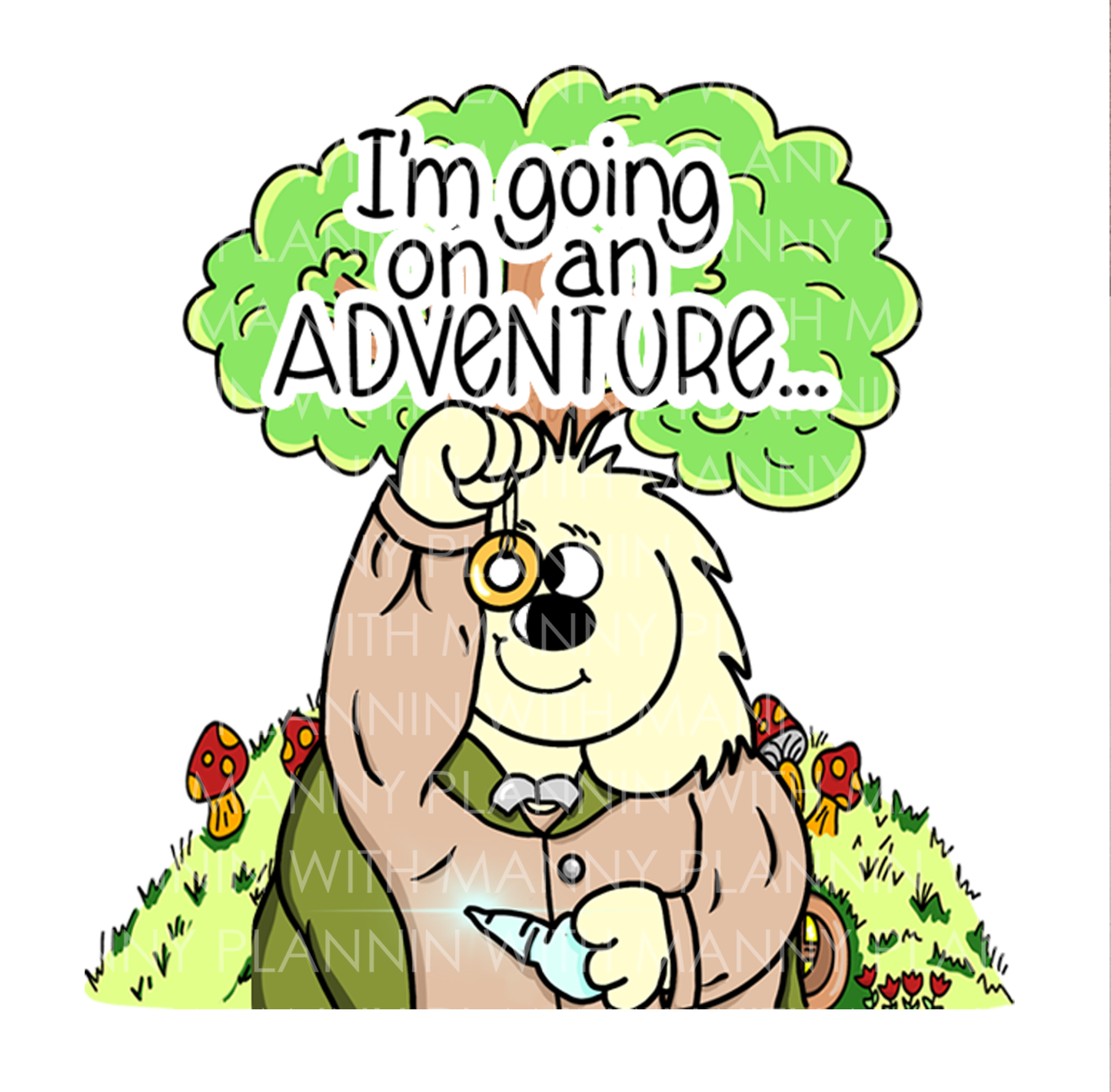 Hobbit Adventure... Vinyl Sticker, Magnetic Bookmark, & Notecard MB34