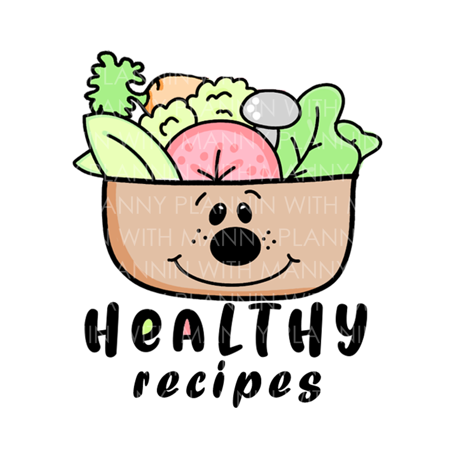 Healthy Recipes... Vinyl Sticker, Magnetic Bookmark, & Notecard MB49