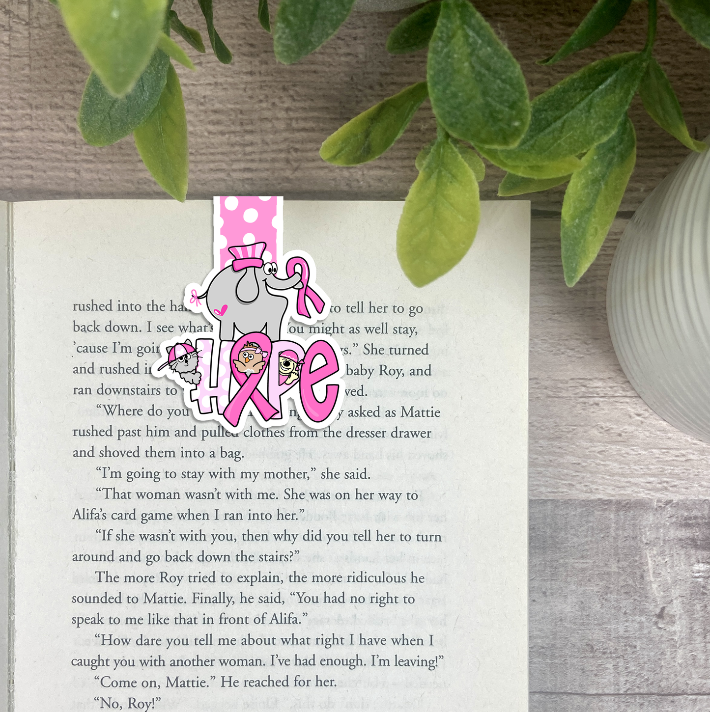 HOPE Breast Cancer Awareness... Vinyl Sticker, Magnetic Bookmark, & Notecard MB40