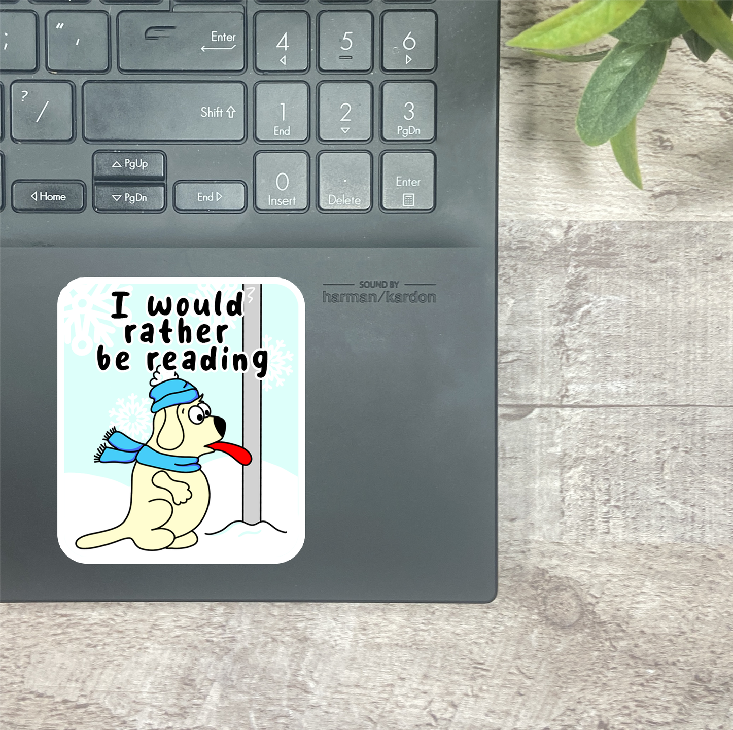 Stuck! I'd Rather Be Reading Vinyl Sticker, Magnetic Bookmark, & Notecard MB21