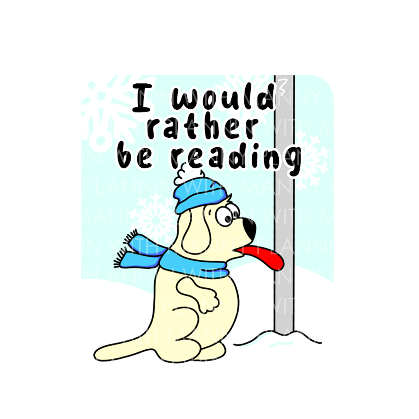 Stuck! I'd Rather Be Reading Vinyl Sticker, Magnetic Bookmark, & Notecard MB21