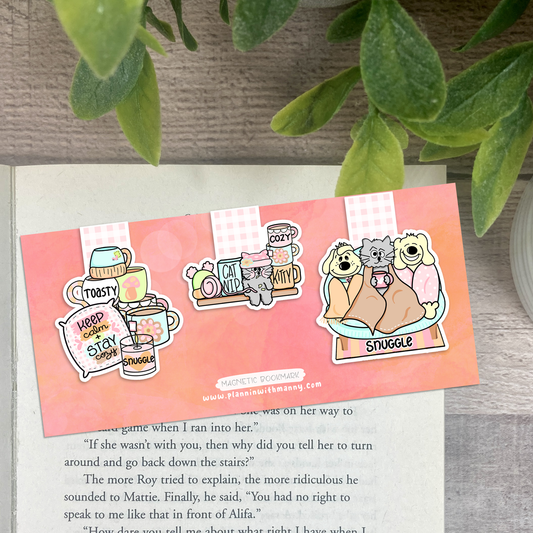 Cozy Days Set of 3 Magnetic Bookmarks!