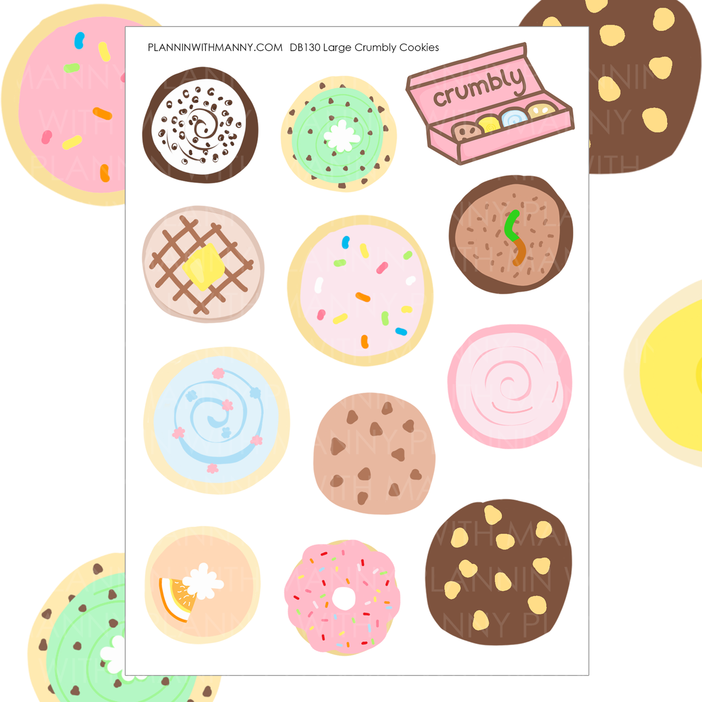 Crumbly -Large Sticker Sheet Set