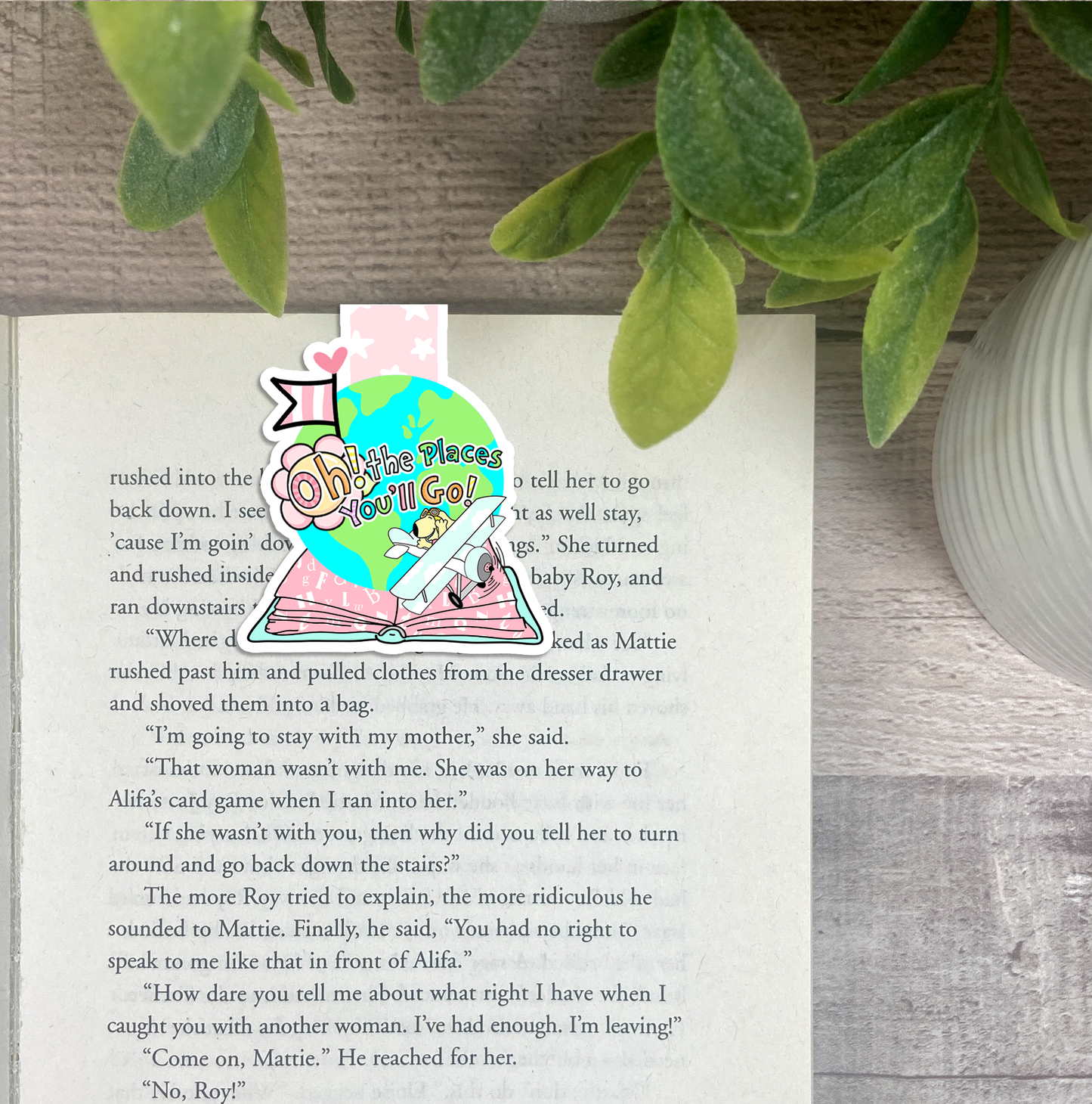 Day Dreamin-Oh the Places...Vinyl Sticker, Magnetic Bookmark, & Notecard MB22