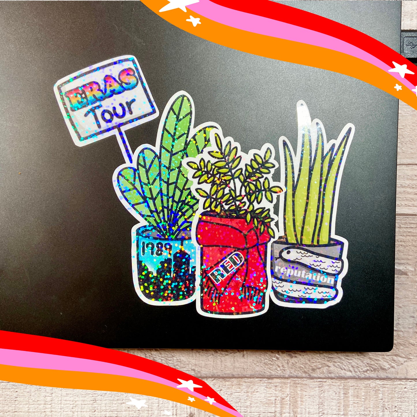 Eras Plant Holographic Vinyl Stickers