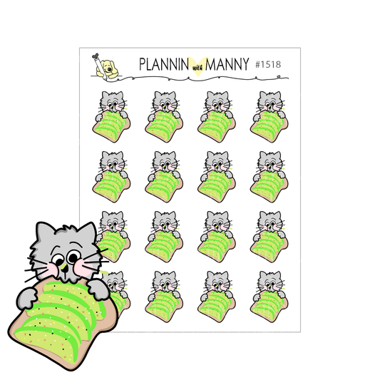 1518 Avacado Toast Owen Planner Stickers