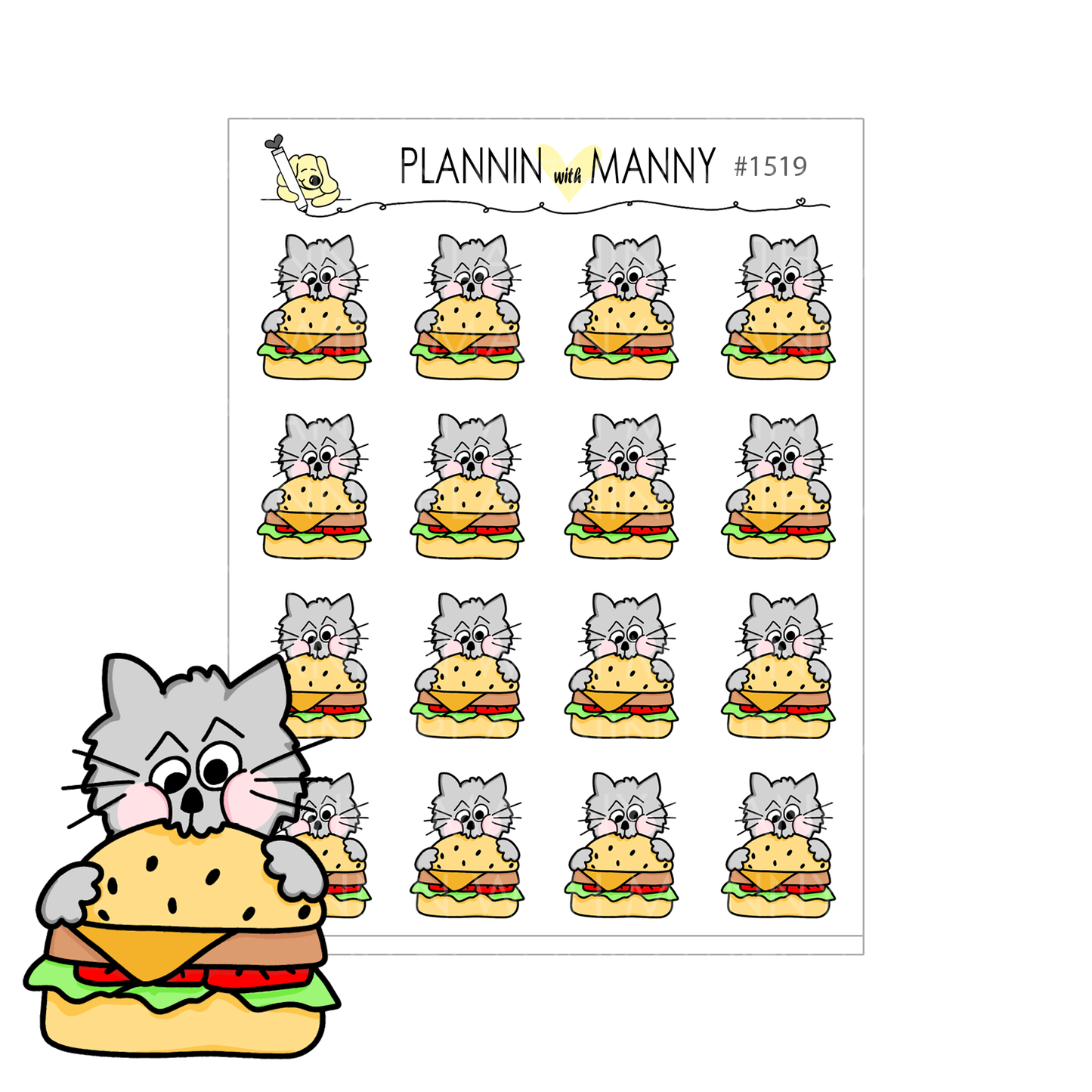 1519 Hamburger Owen Planner Stickers