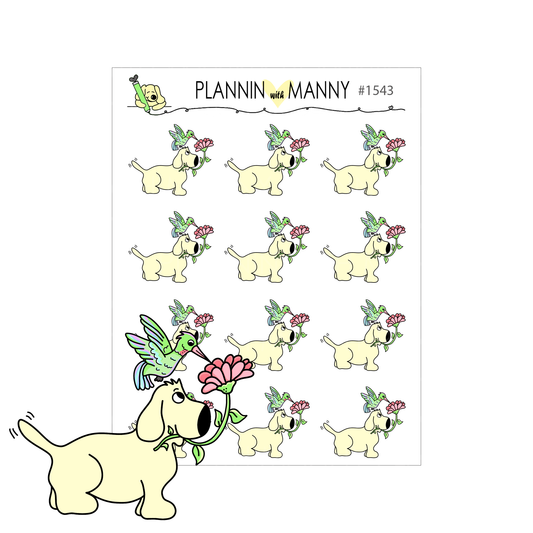 1543 Pappy Hummingbird Planner Stickers