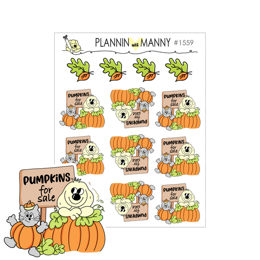 1559 Pumpkins for Sale Planner Stickers