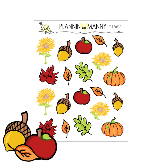 1562 Fall Fun Bits Planner Stickers