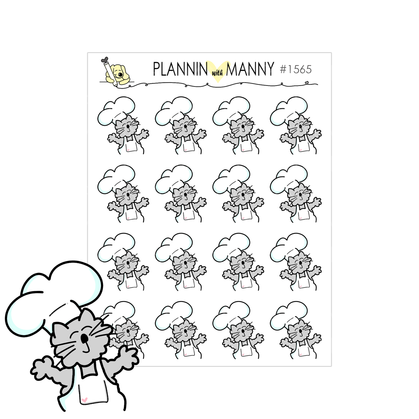 1565 What's Cookin? Owen Chef Planner Stickers