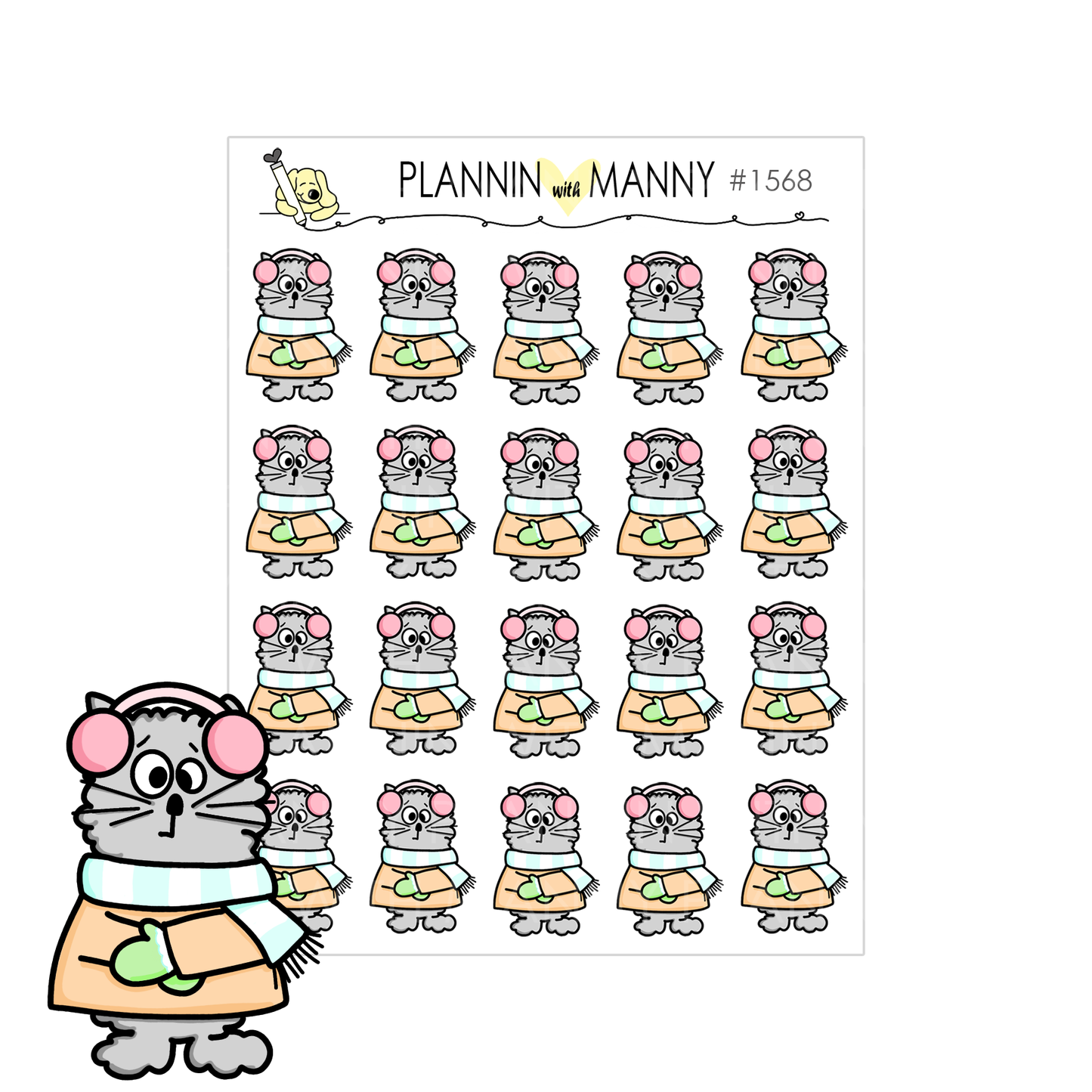 1568 Owen All Bundled Up Planner Stickers