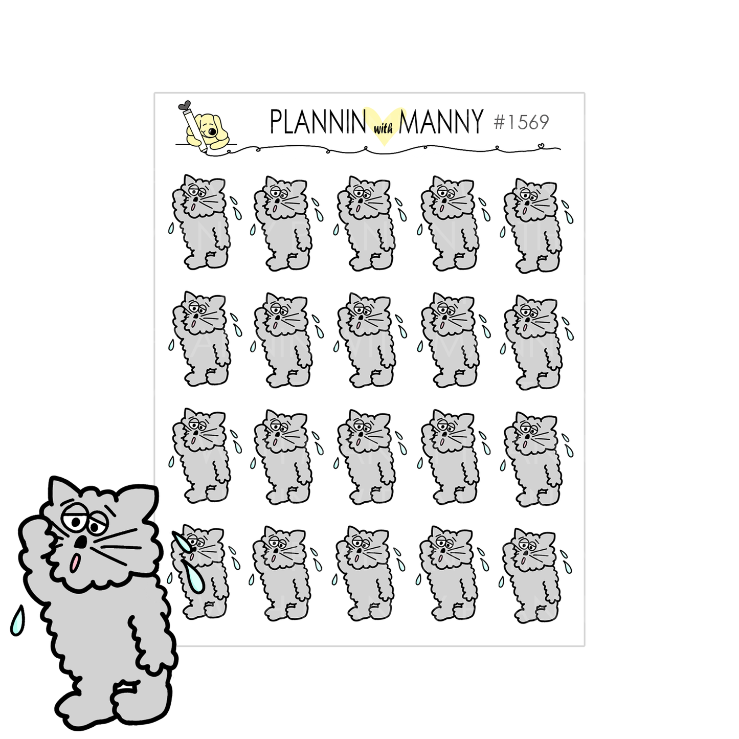 1569 Sweatin It Out Owen Planner Stickers