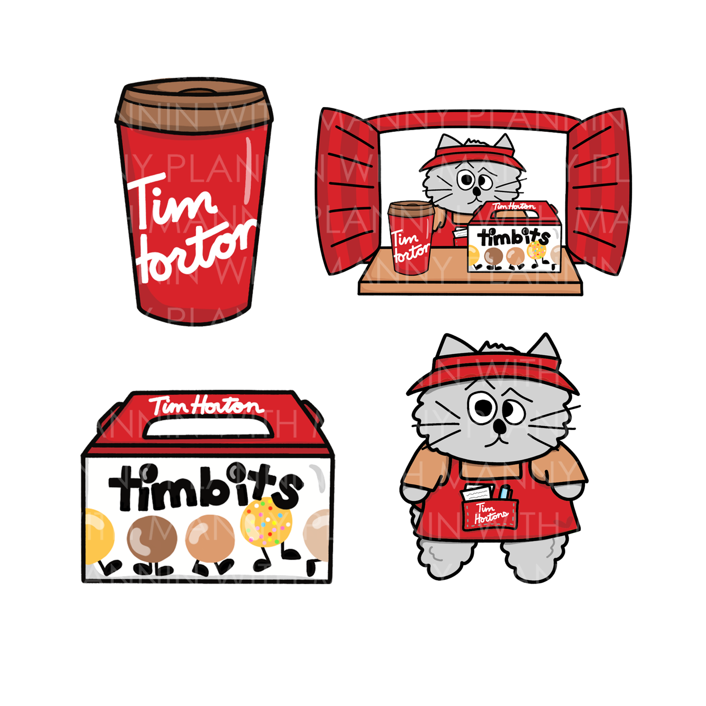 Assorted Tim Horton's Diecuts