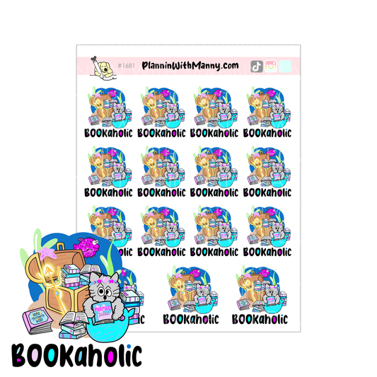 1681 Bookaholic Mermaid Tales  Planner Stickers