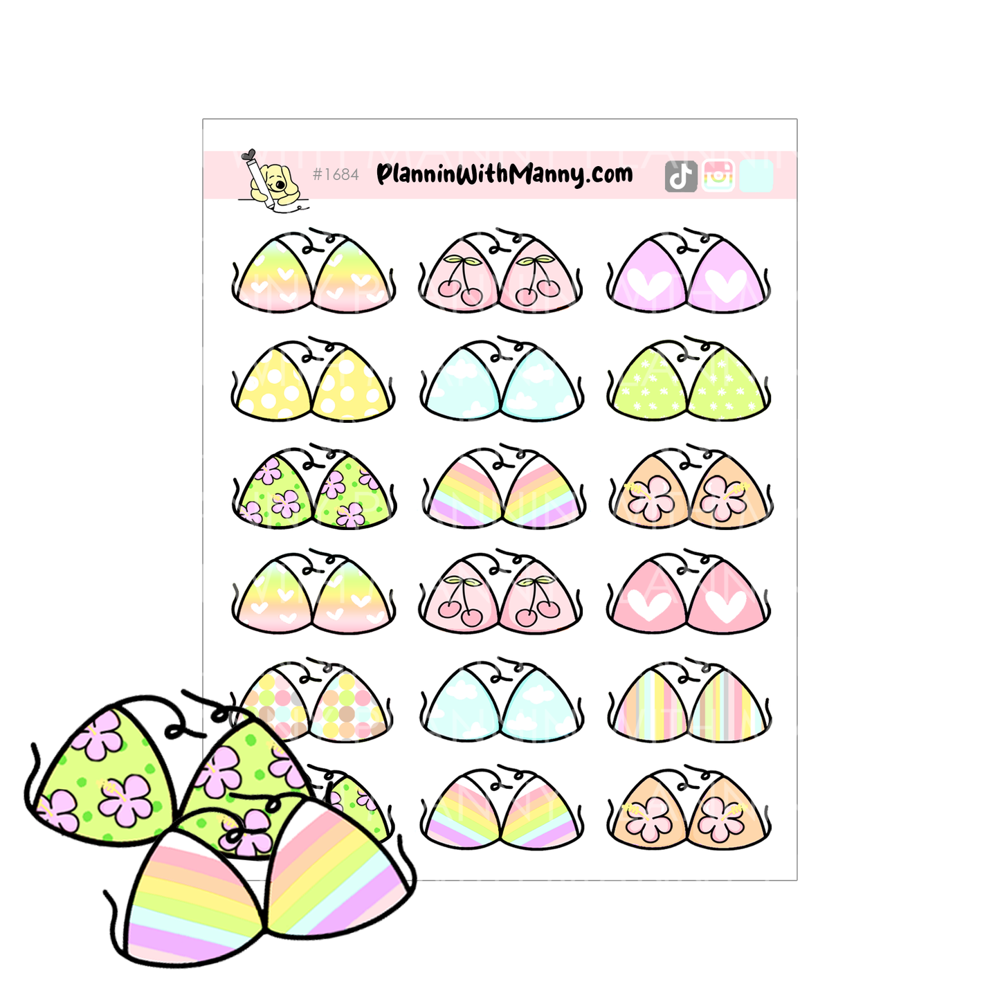 1684 Bikini Planner Stickers