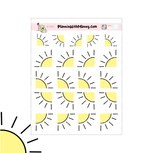 1690 Sunshine Corner Planner Stickers