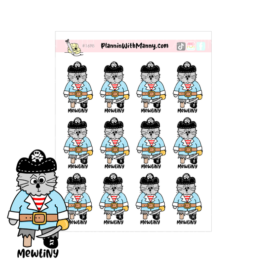 1698 Mewtiny Owen Pirate Planner Stickers