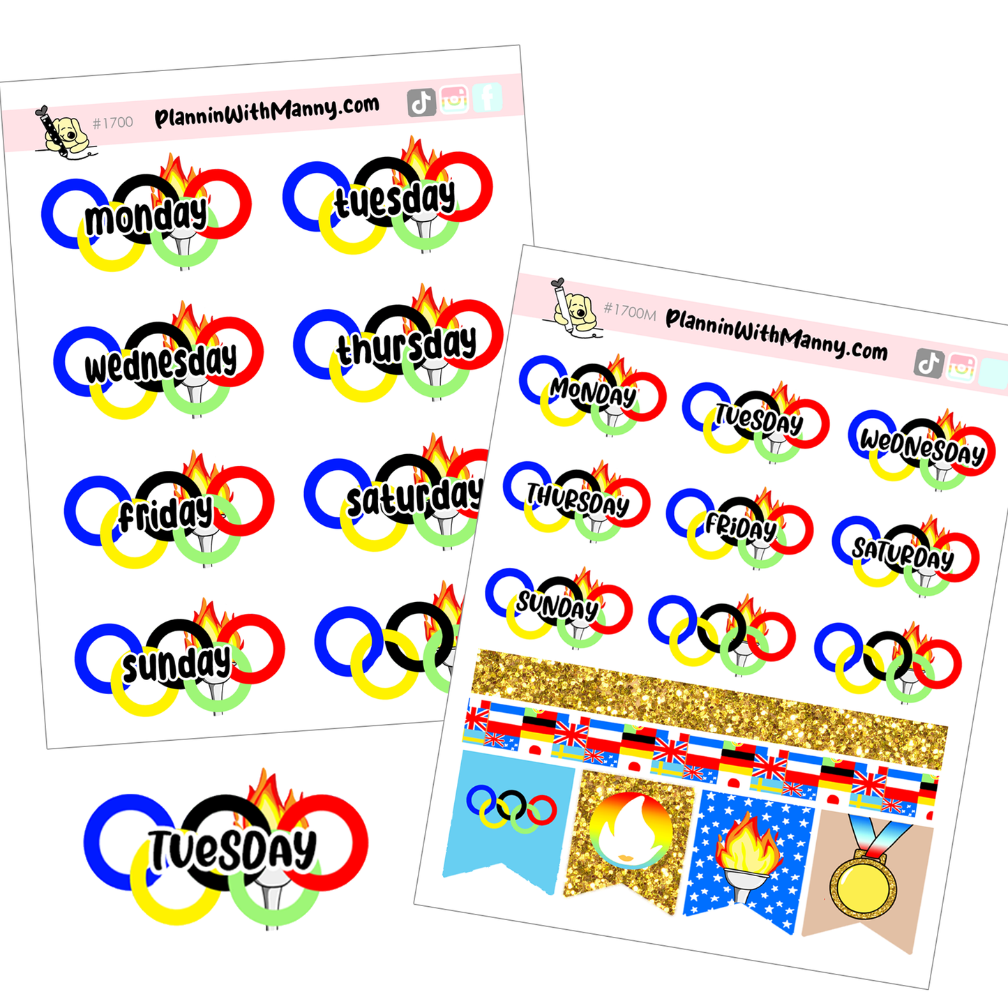 1700 Olympic Rings Date Covers