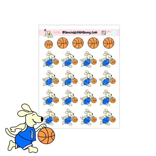 1704 Basketball Planner Stickers