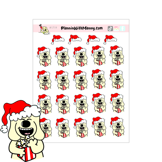 1719 Manny Holiday Movie Popcorn Planner Stickers