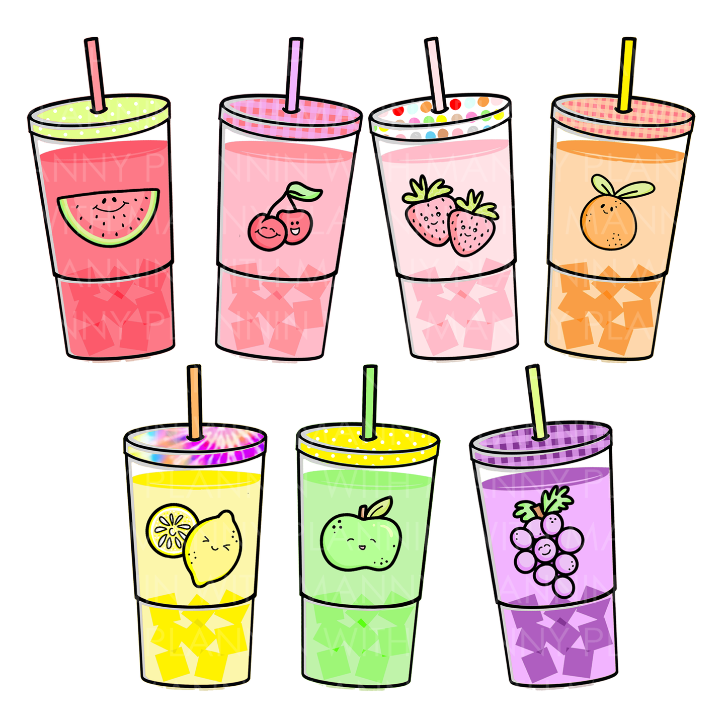 1724 Kool Tumbler Cup Planner Stickers