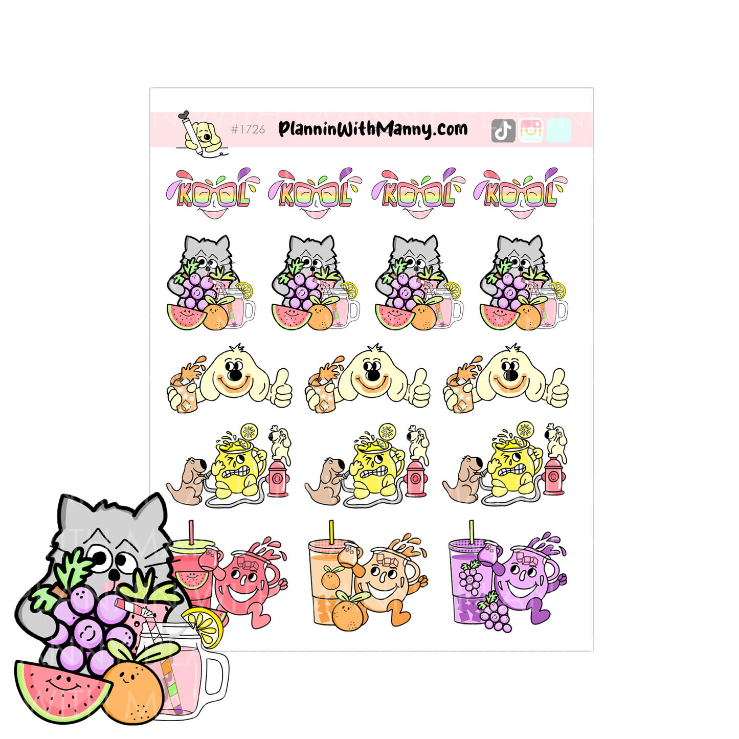 Kool Planner Sticker Set and Koolaid Pocket!