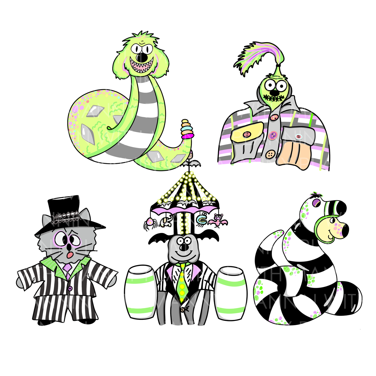 1728 Beetlejuice Character Planner Stickers