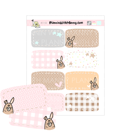 1752 Grumpy Buns Half Box Planner Stickers