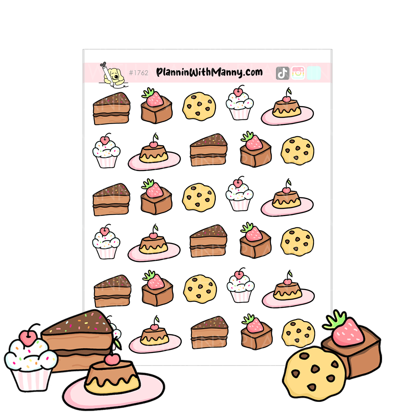 1762 Goodies and Treat Planner Stickers