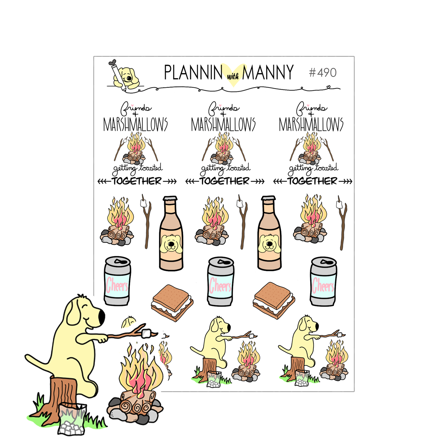 490 Getting Toasted Planner Stickers