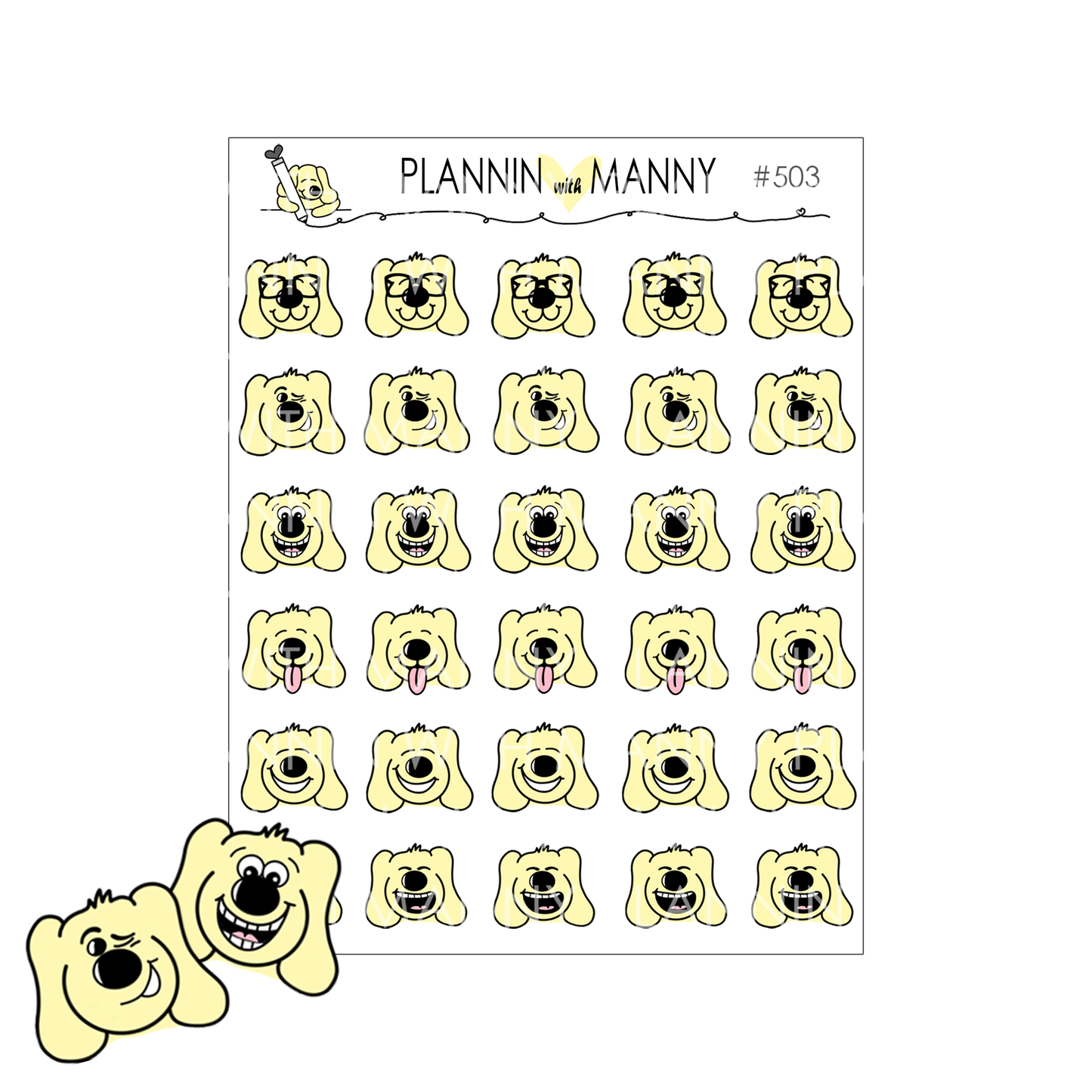 503 & 504 Moody Manny Planner Stickers