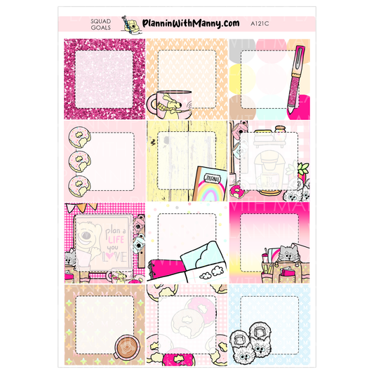 A11 Squad Goals 1.5" Square Planner Stickers