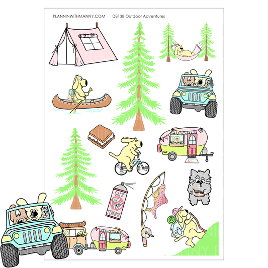 DB138 Outdoor Adventures Large Deco Stickers