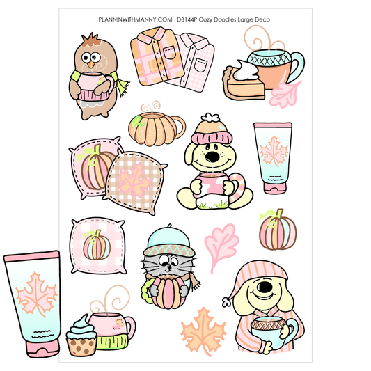 DB144 Cozy Days Large Deco Stickers Pg1