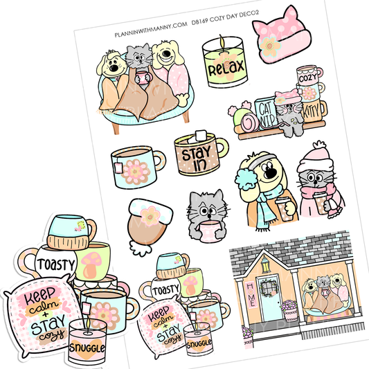 DB169 Cozy Days Large Deco Stickers Pg2