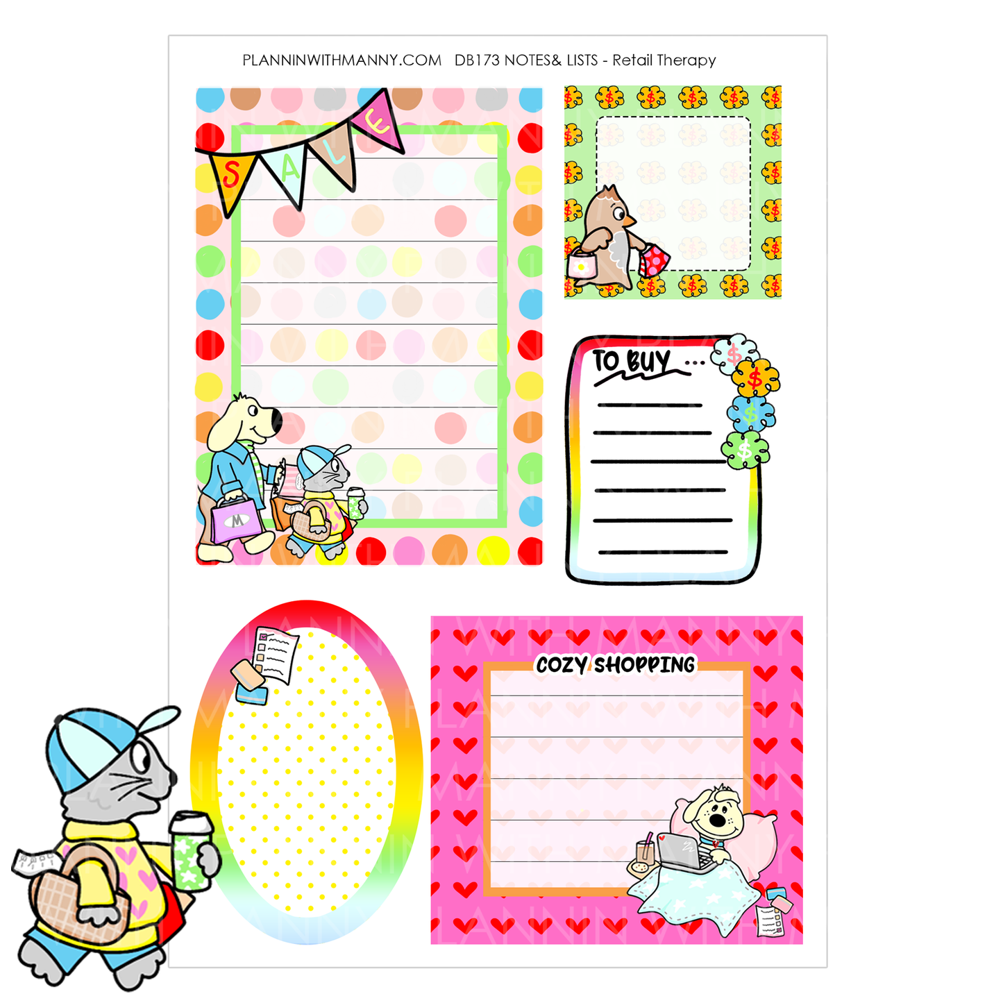 Retail Therapy Sticker Sheet Set