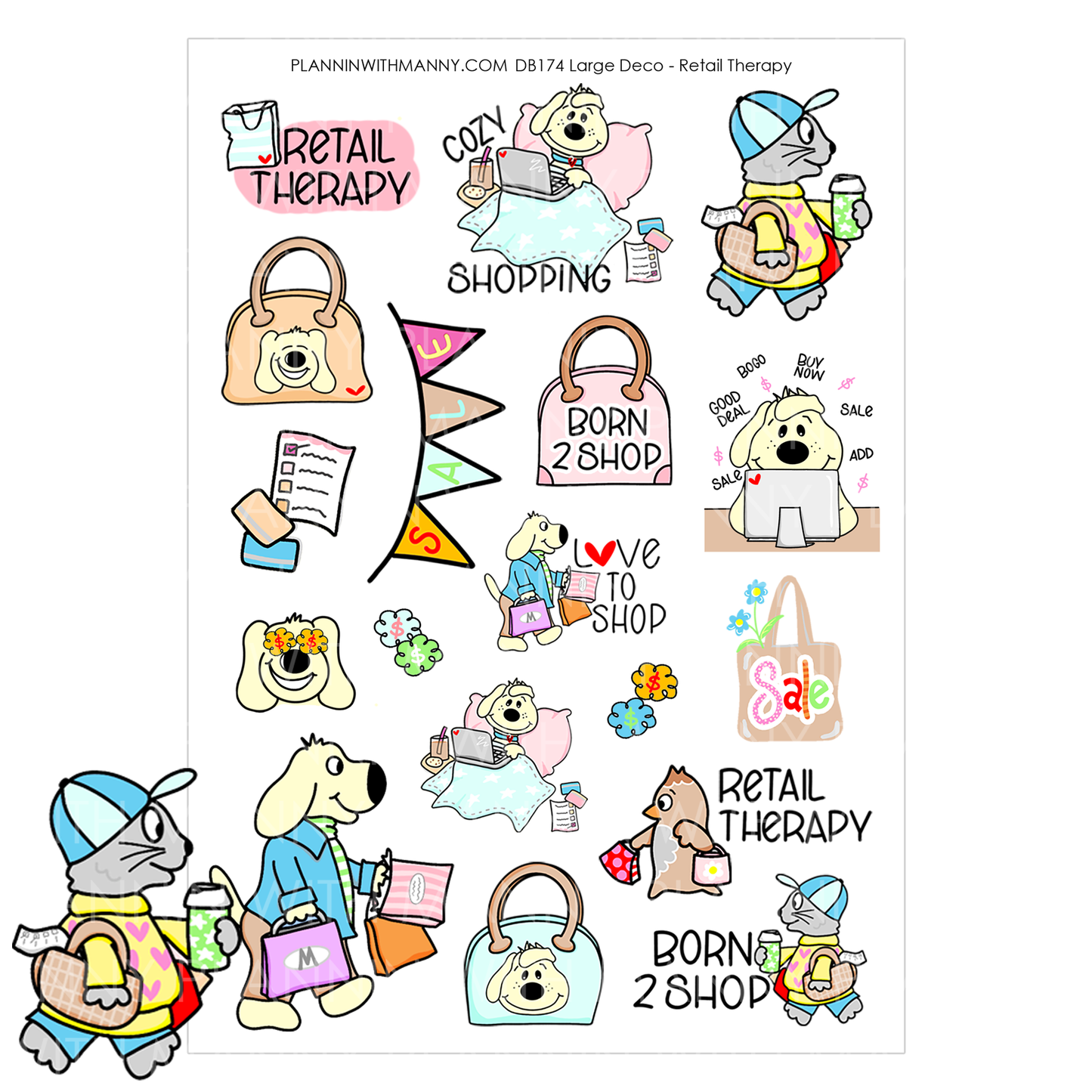 Retail Therapy Sticker Sheet Set