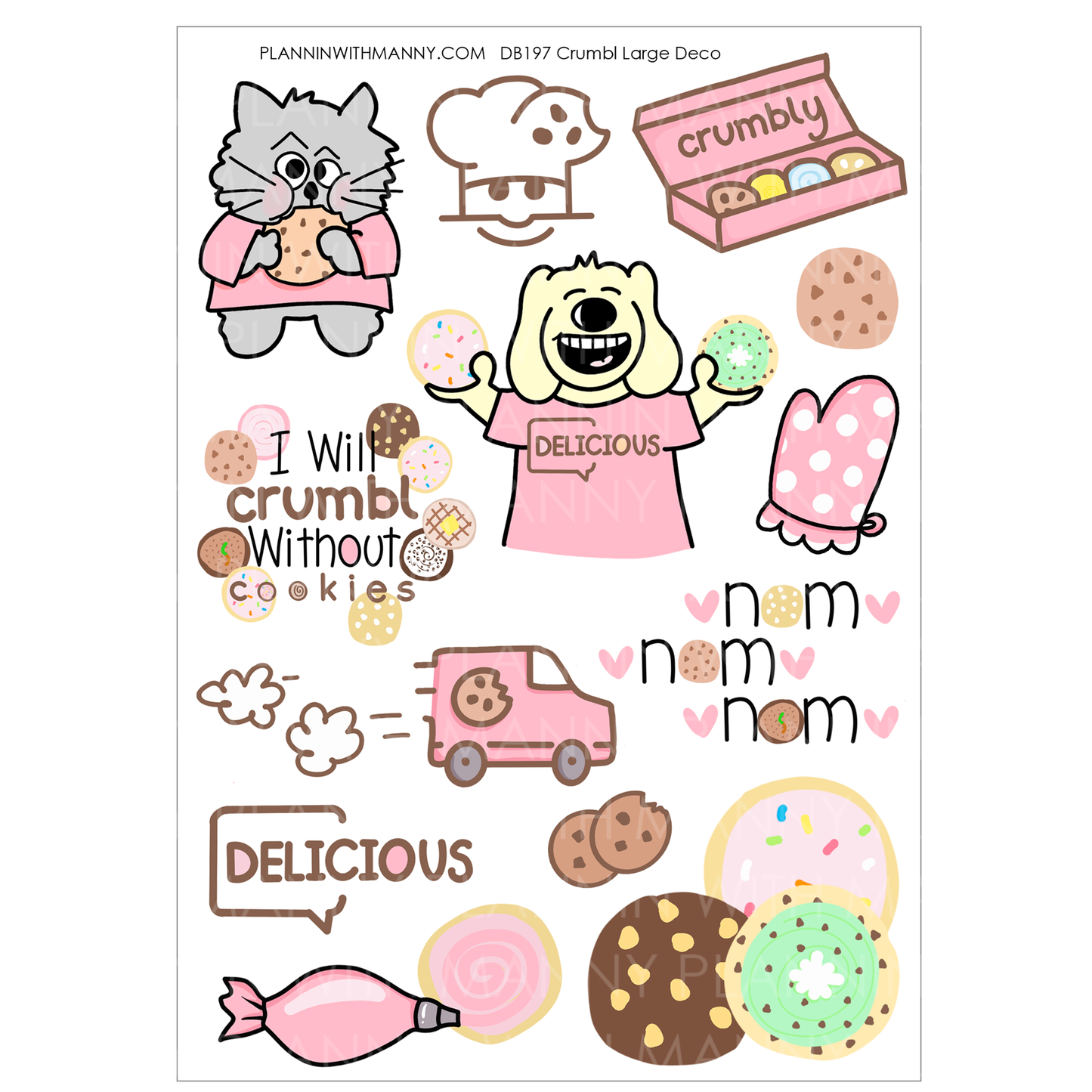 Crumbly -Large Sticker Sheet Set