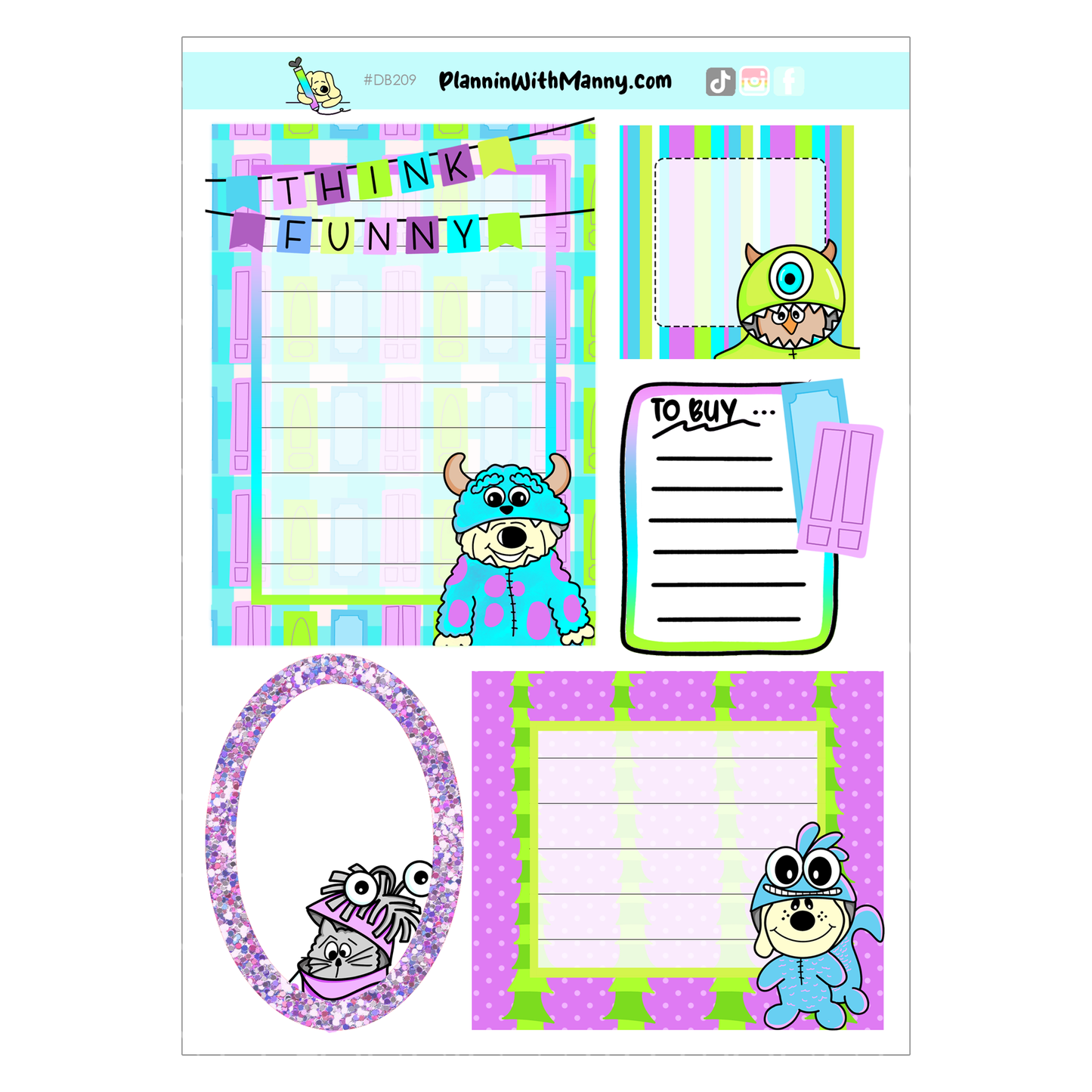 Simply Monsterous -Large Sticker Sheet Set