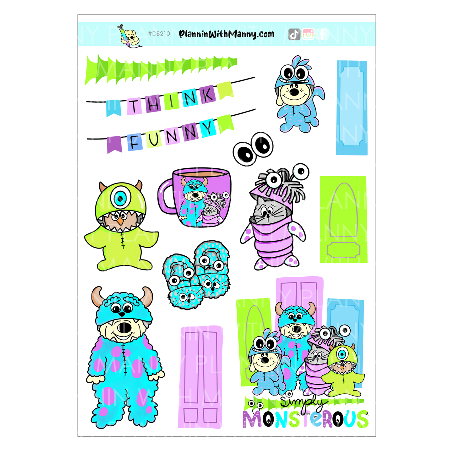 Simply Monsterous -Large Sticker Sheet Set